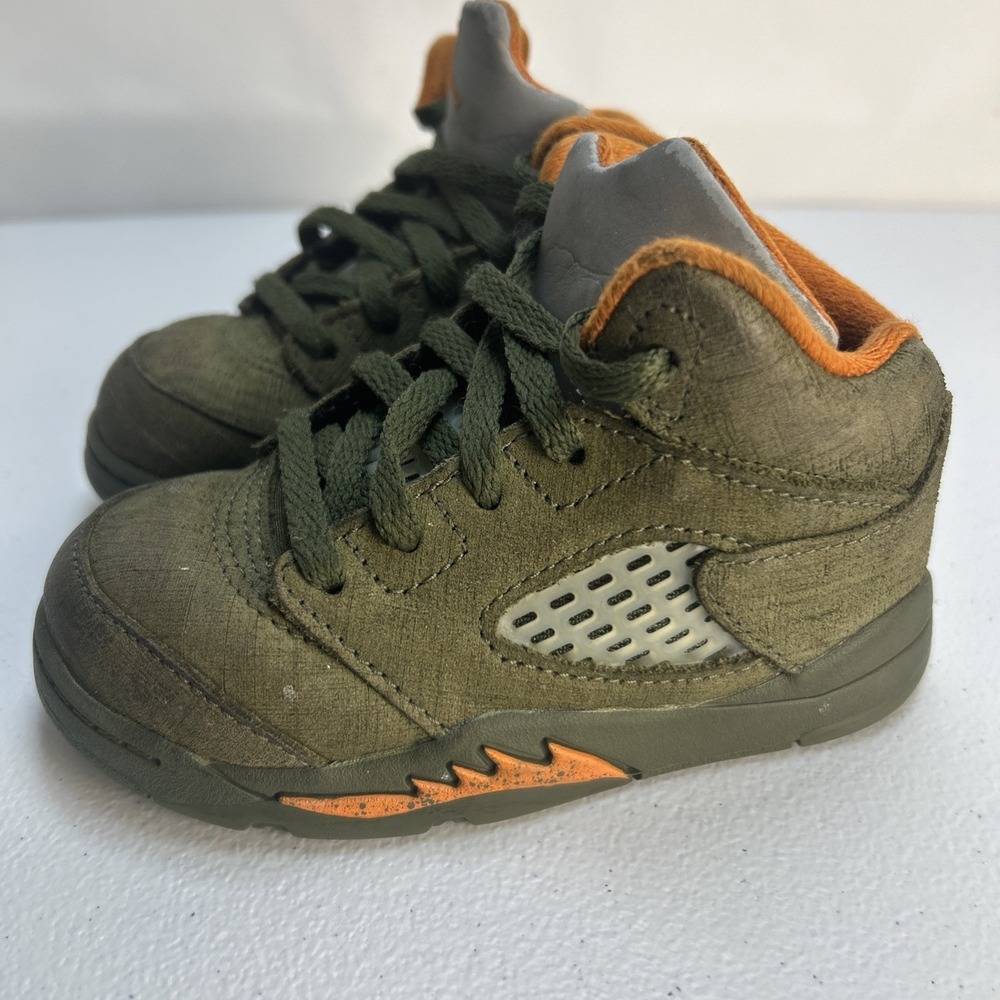 Nike Air Jordan 5 Retro TD Olive 2024 Size 7C Toddler Sneaker 440890-308